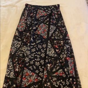 CUPIO Floral Print Maxi Skirt with Slip